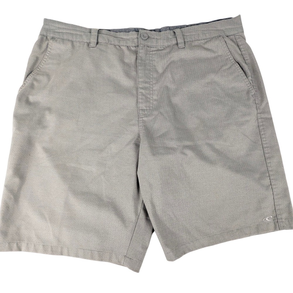 O'Neill Mens Grey Hybrid Shorts Size 40 Stretch Micro Stripe Casual Surf Board